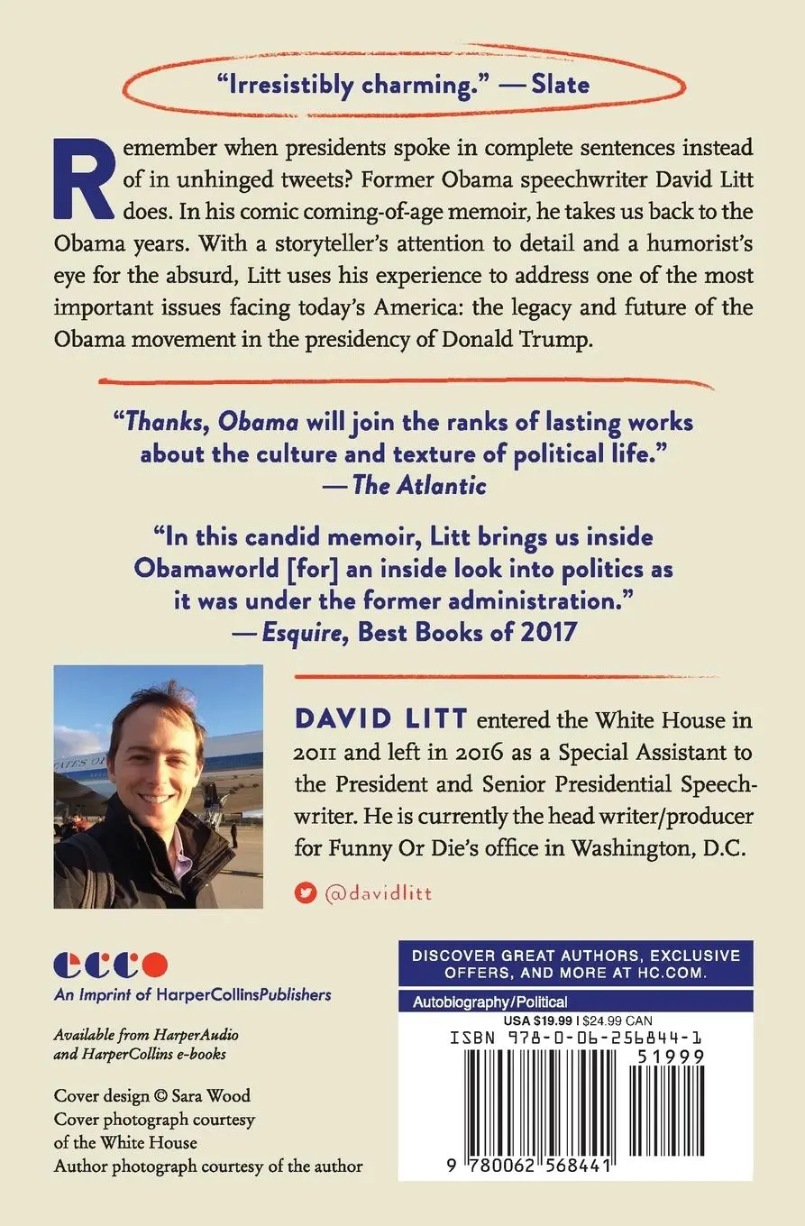 Rückseite: 9780062568441 | Thanks, Obama | David Litt | Taschenbuch | Kartoniert / Broschiert