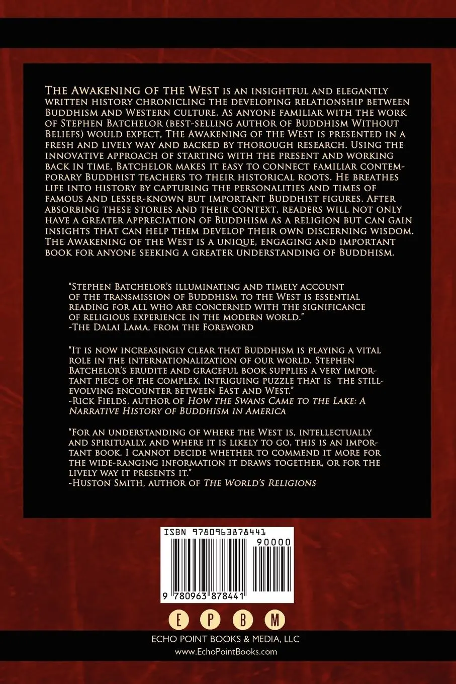 Rückseite: 9780963878441 | The Awakening of the West | Stephen Batchelor | Taschenbuch | Englisch