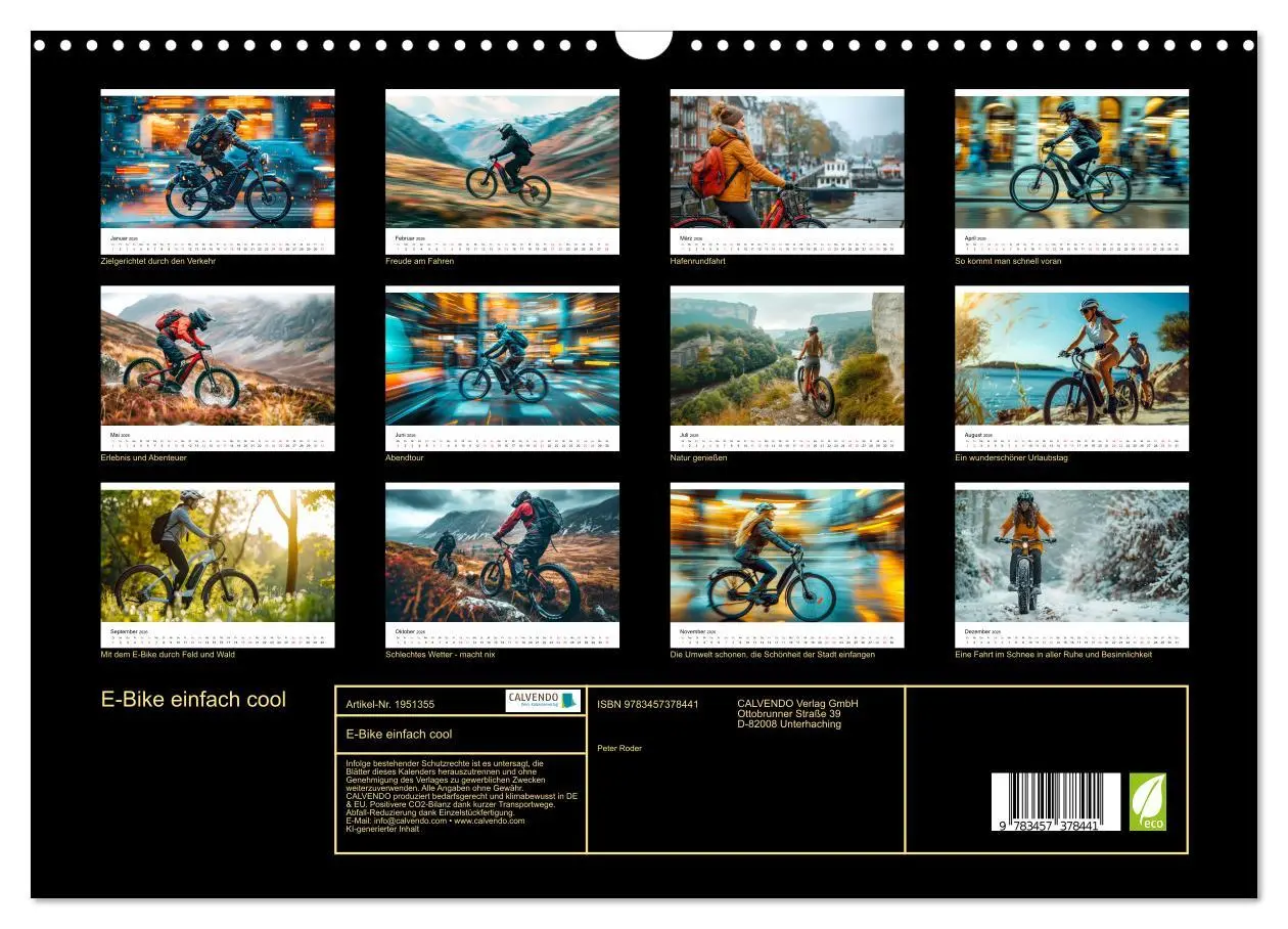 Bild: 9783457378441 | E-Bike einfach cool (Wandkalender 2026 DIN A3 quer), CALVENDO...