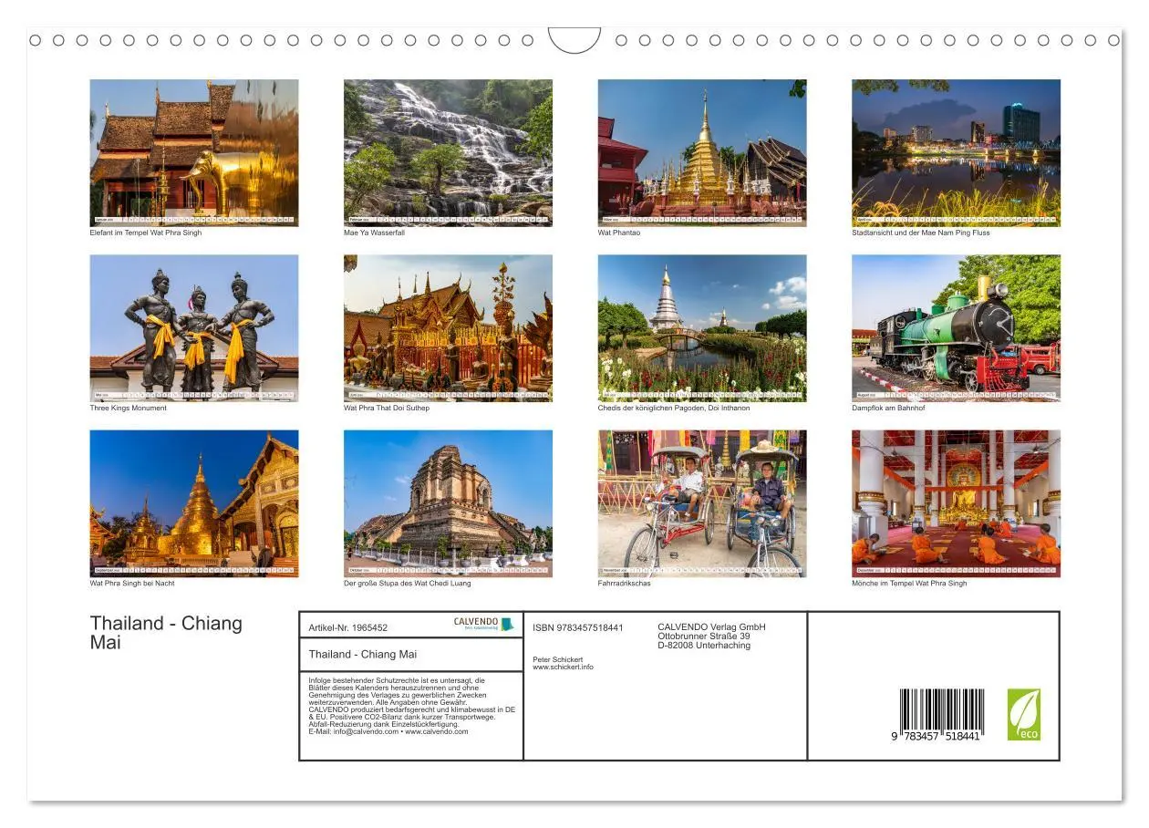 Bild: 9783457518441 | Thailand - Chiang Mai (Wandkalender 2026 DIN A3 quer), CALVENDO...