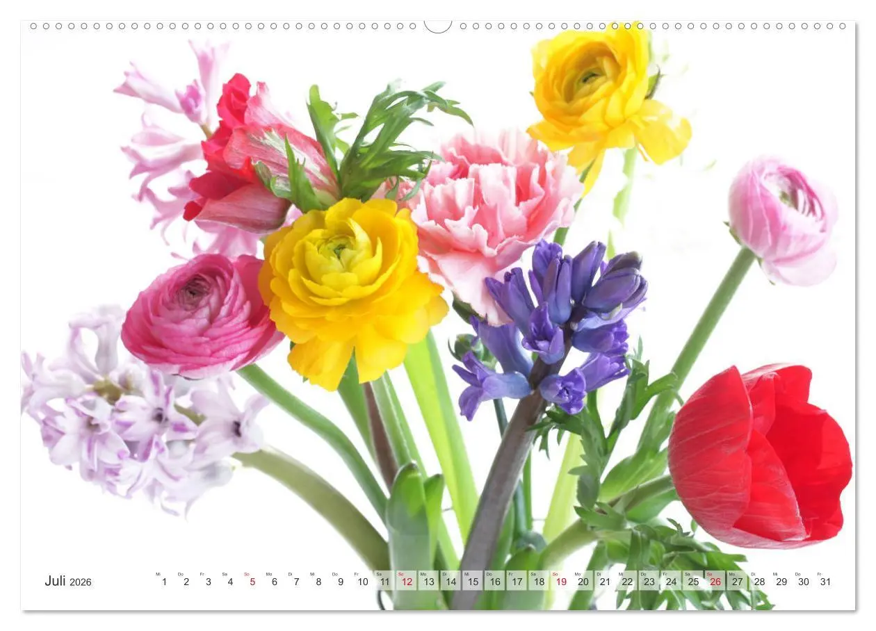 Bild: 9783457828441 | Blumenlust (Wandkalender 2026 DIN A2 quer), CALVENDO Monatskalender