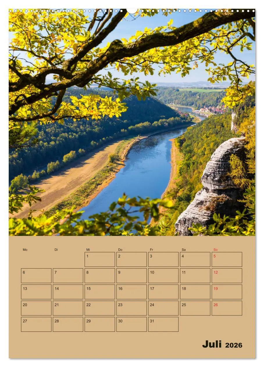 Bild: 9783516398441 | Zauberhafte Sächsische Schweiz (Wandkalender 2026 DIN A2 hoch),...