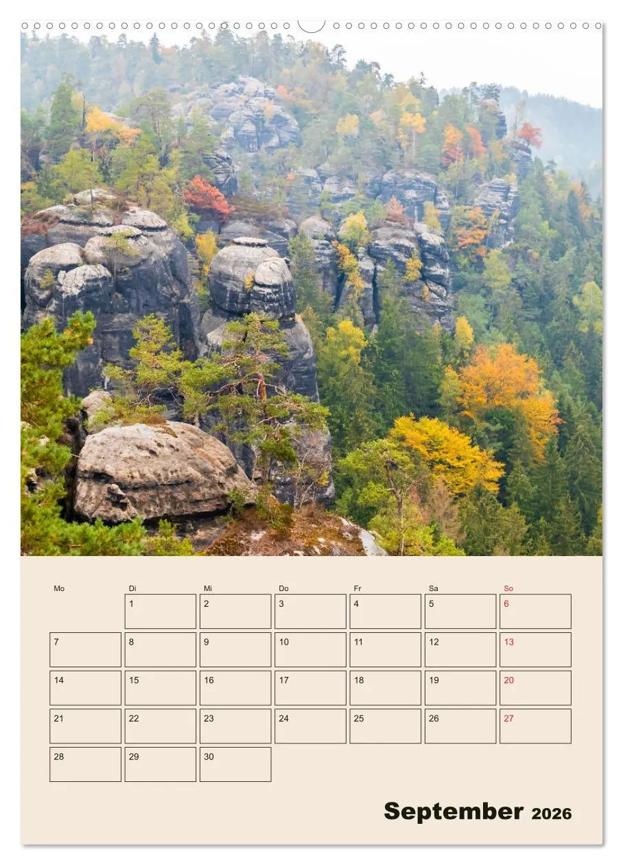Bild: 9783516398441 | Zauberhafte Sächsische Schweiz (Wandkalender 2026 DIN A2 hoch),...