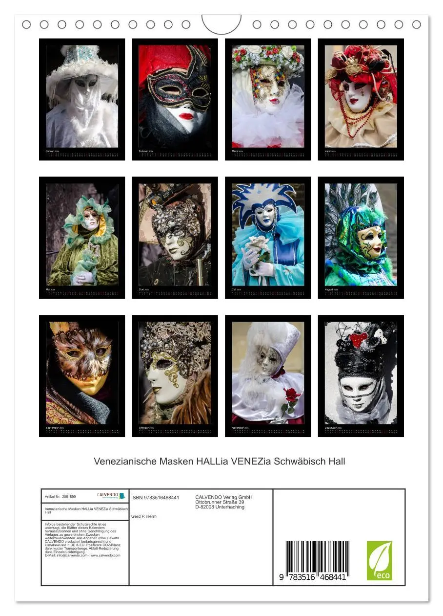 Bild: 9783516468441 | Venezianische Masken HALLia VENEZia Schwäbisch Hall (Wandkalender...