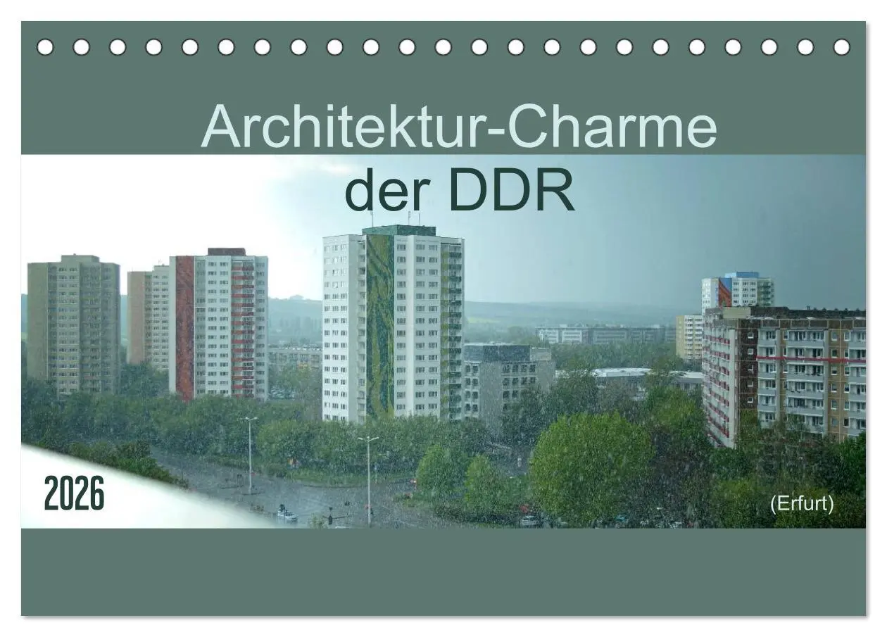 Cover: 9783516218541 | Architektur-Charme der DDR (Erfurt) (Tischkalender 2026 DIN A5...