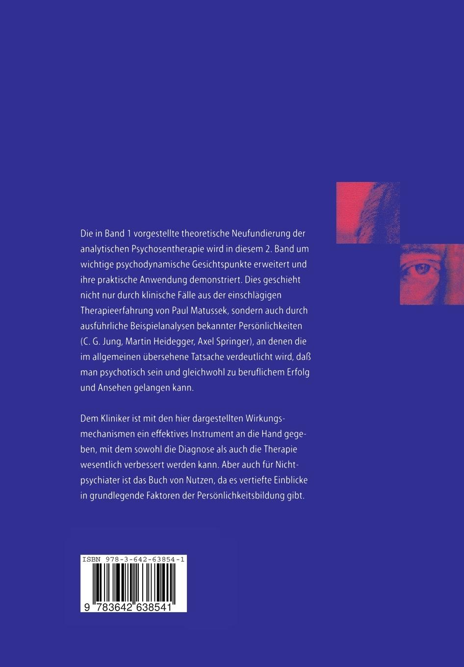 Rückseite: 9783642638541 | Analytische Psychosentherapie | 2 Anwendungen | Paul Matussek | Buch