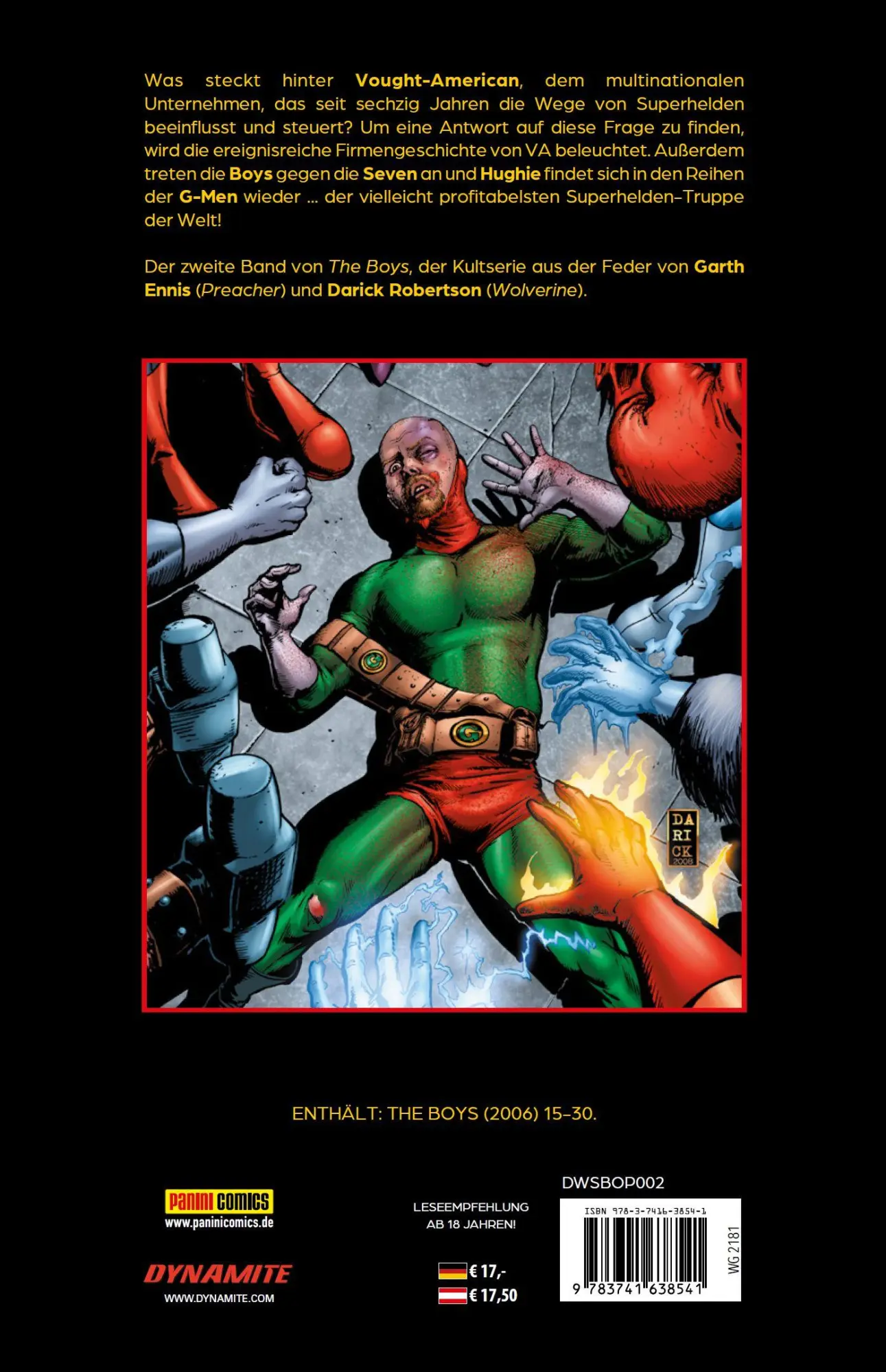 Rückseite: 9783741638541 | The Boys (Pocket Edition) | Bd. 2: Es wird blutig | Ennis (u. a.)