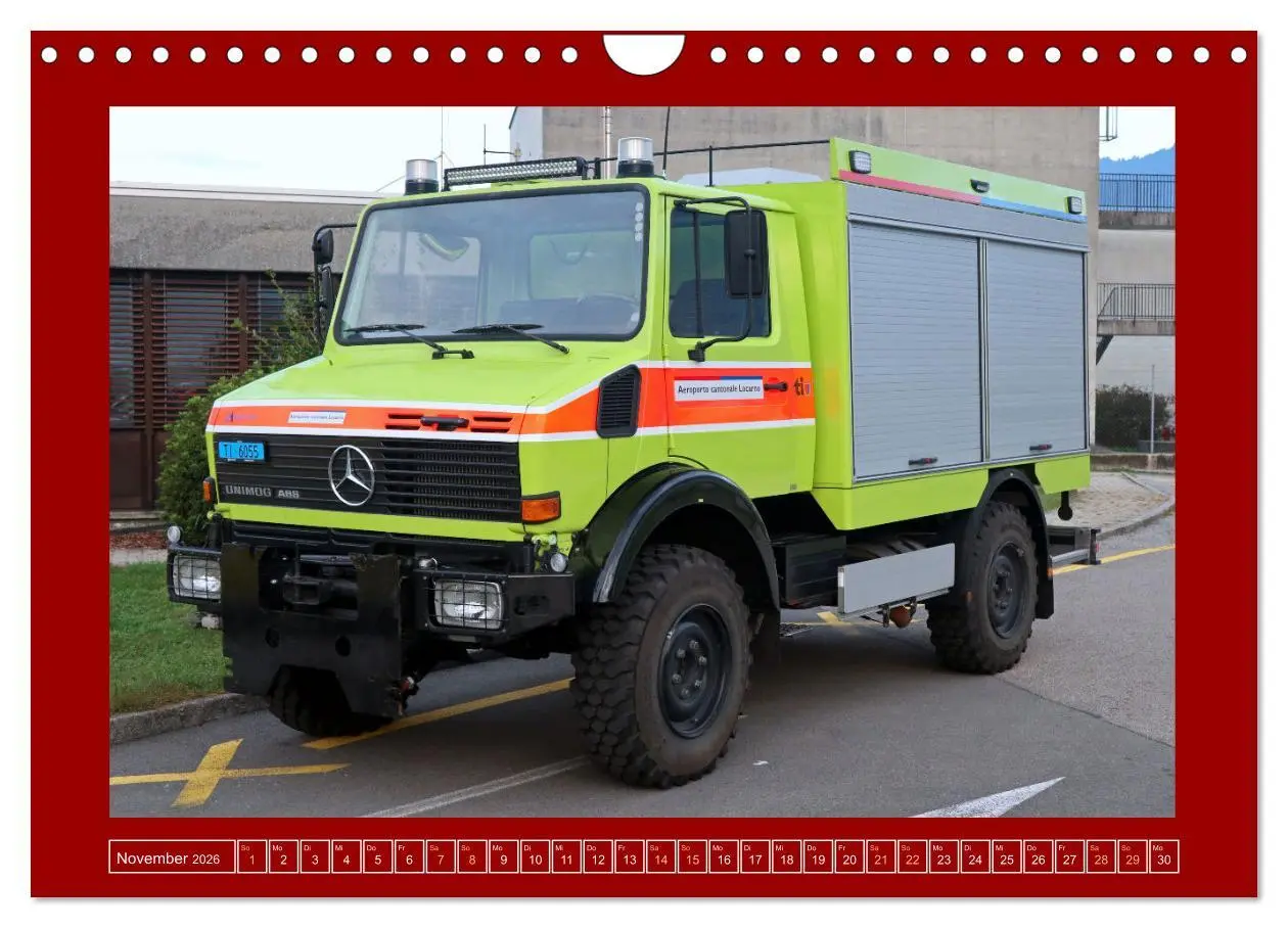Bild: 9783457358641 | Unimog bei der Feuerwehr (Wandkalender 2026 DIN A4 quer), CALVENDO...