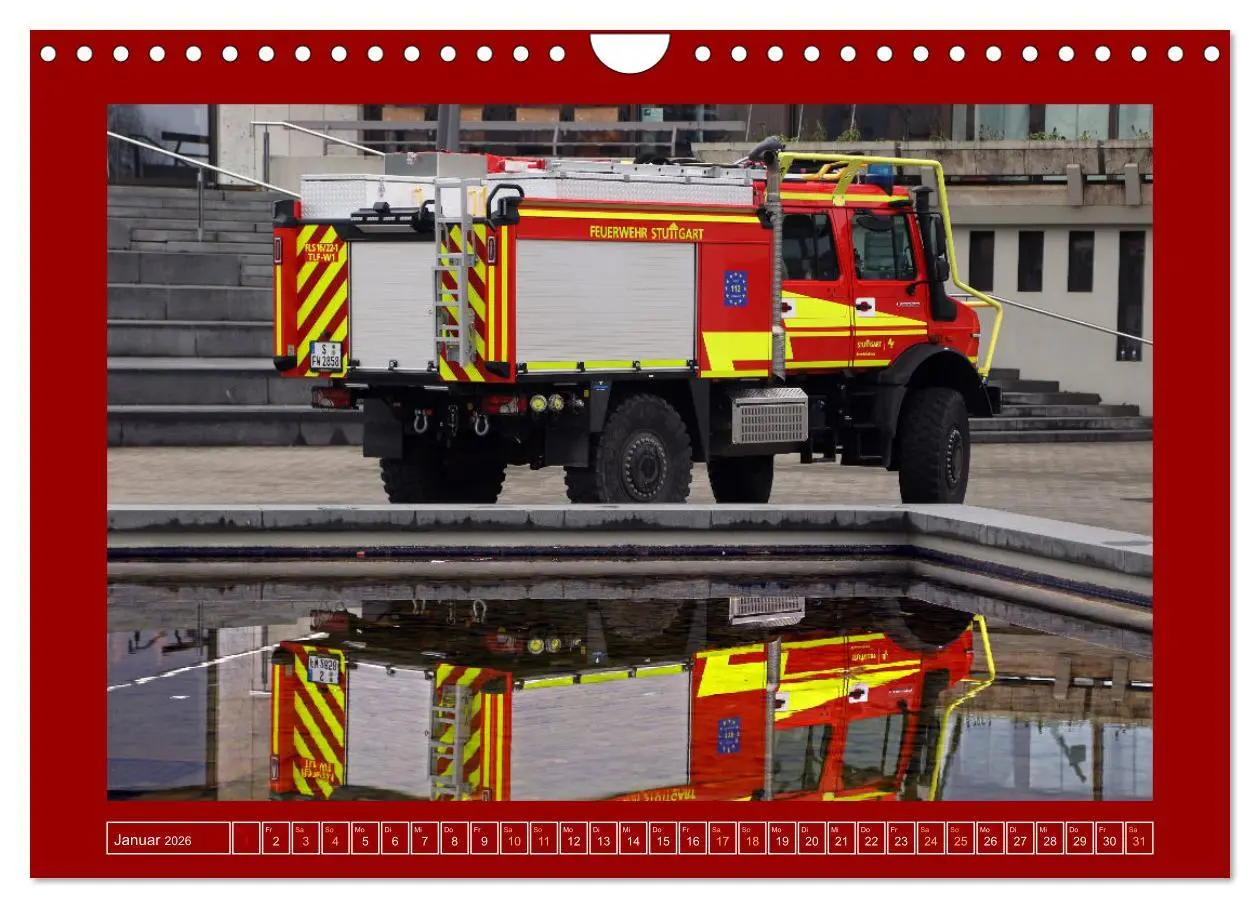 Bild: 9783457358641 | Unimog bei der Feuerwehr (Wandkalender 2026 DIN A4 quer), CALVENDO...