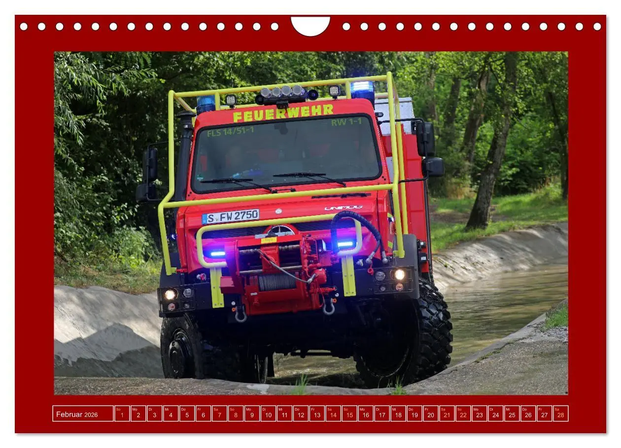 Bild: 9783457358641 | Unimog bei der Feuerwehr (Wandkalender 2026 DIN A4 quer), CALVENDO...