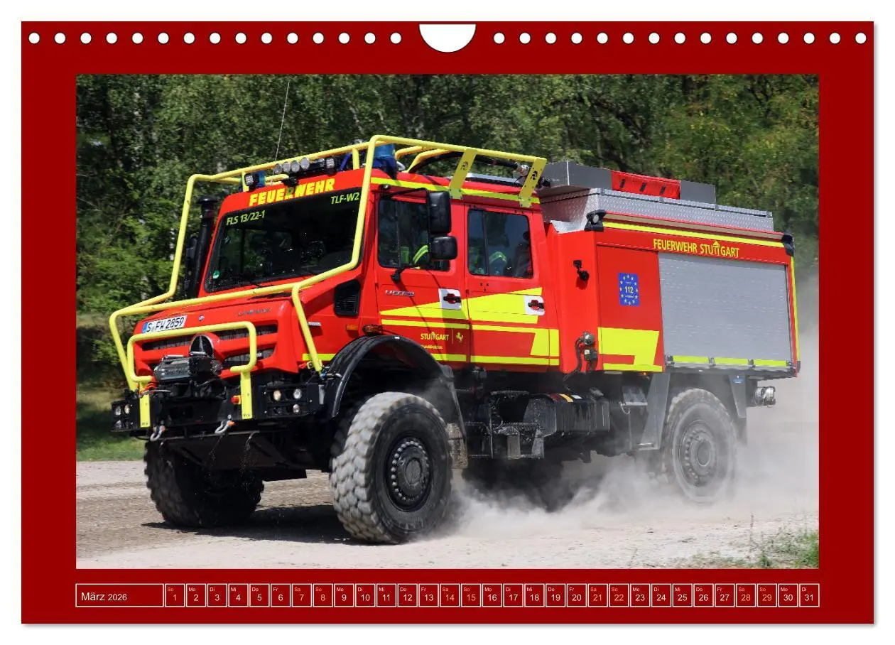 Bild: 9783457358641 | Unimog bei der Feuerwehr (Wandkalender 2026 DIN A4 quer), CALVENDO...