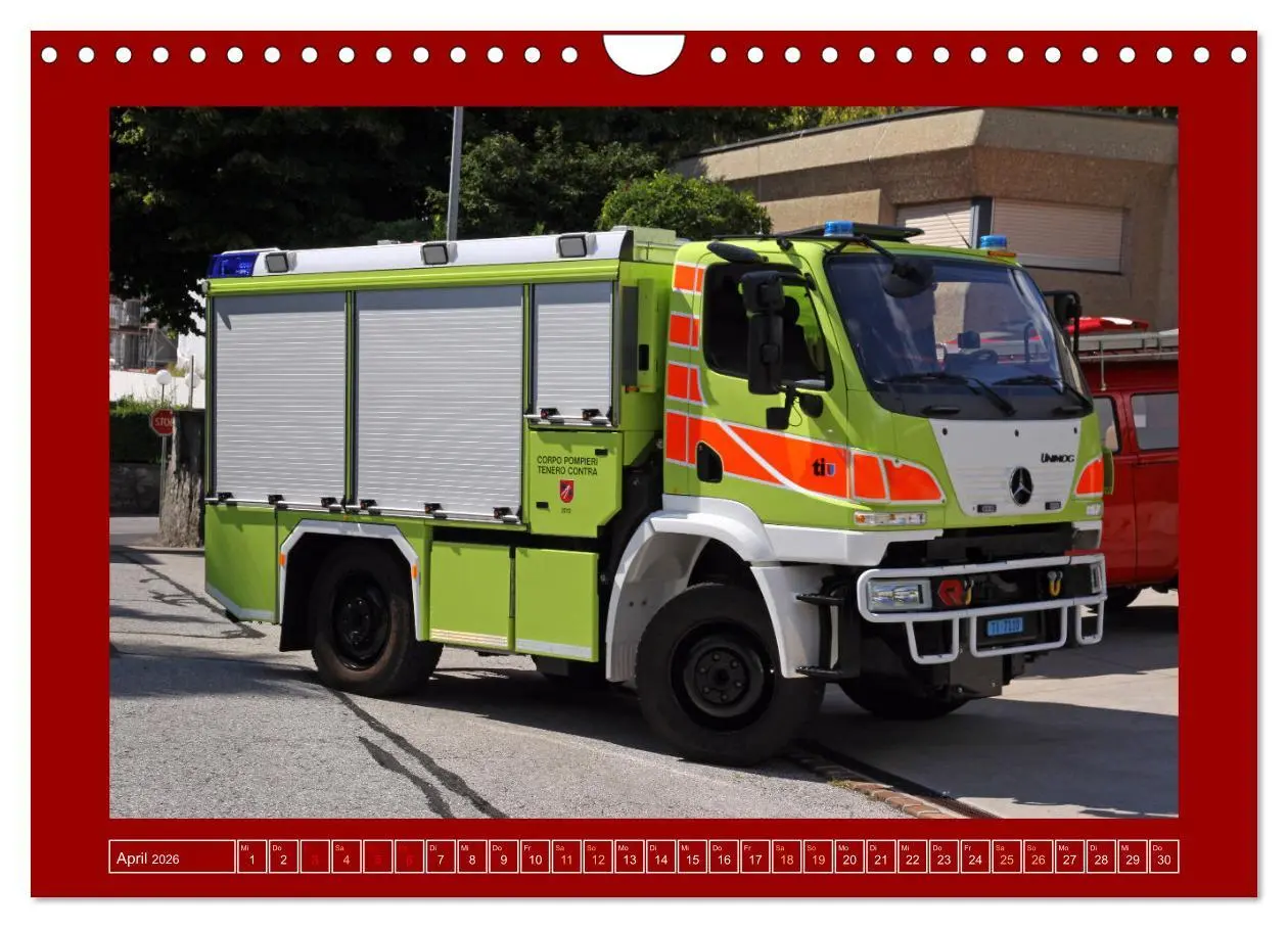 Bild: 9783457358641 | Unimog bei der Feuerwehr (Wandkalender 2026 DIN A4 quer), CALVENDO...