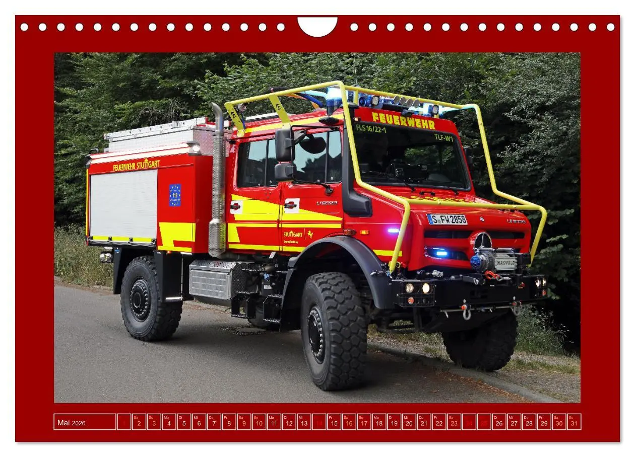 Bild: 9783457358641 | Unimog bei der Feuerwehr (Wandkalender 2026 DIN A4 quer), CALVENDO...