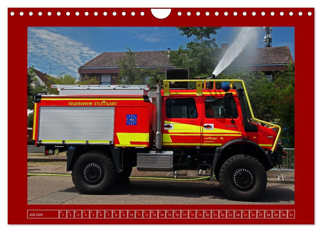 Bild: 9783457358641 | Unimog bei der Feuerwehr (Wandkalender 2026 DIN A4 quer), CALVENDO...