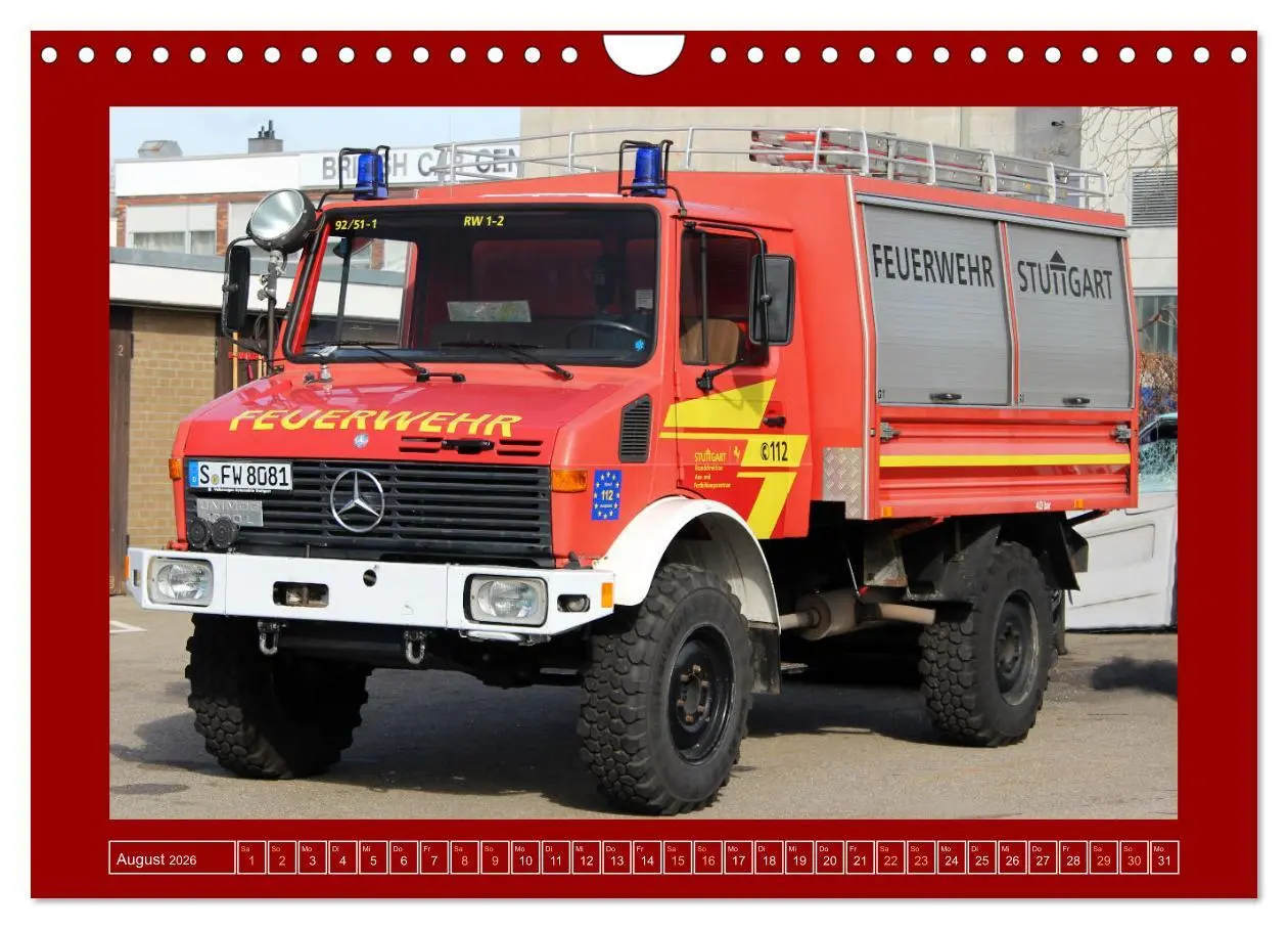 Bild: 9783457358641 | Unimog bei der Feuerwehr (Wandkalender 2026 DIN A4 quer), CALVENDO...