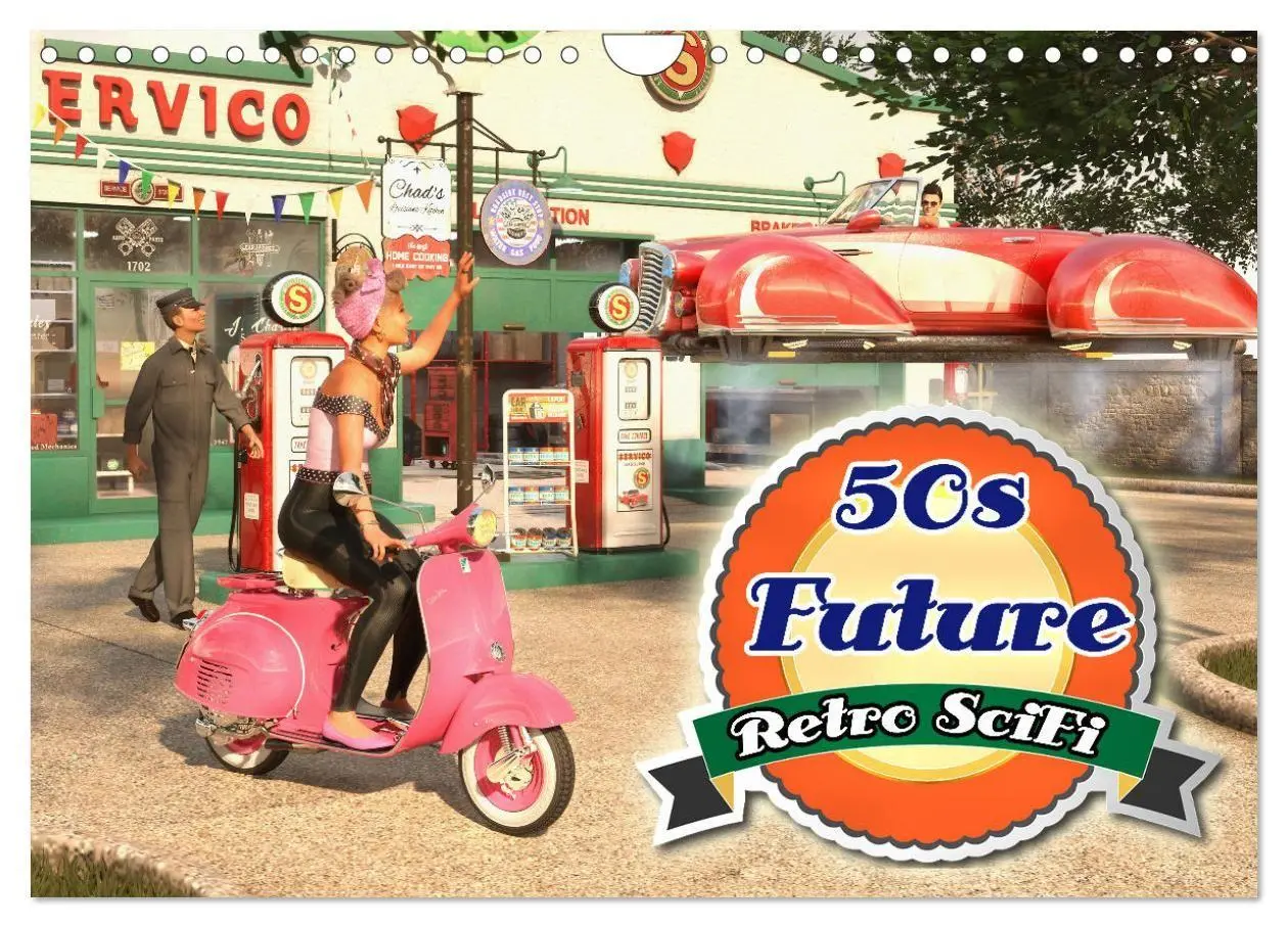 Cover: 9783569228641 | 50s Future - Retro SciFi (Wandkalender 2027 DIN A4 quer), CALVENDO...