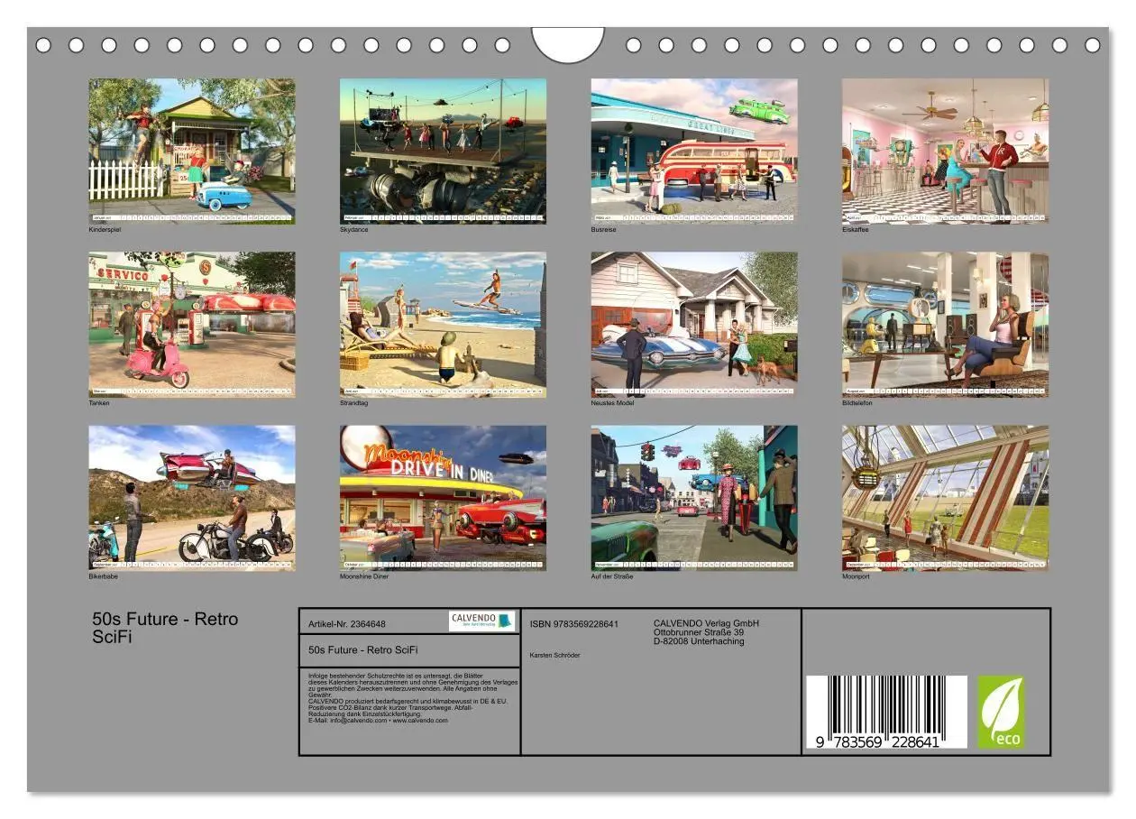 Bild: 9783569228641 | 50s Future - Retro SciFi (Wandkalender 2027 DIN A4 quer), CALVENDO...