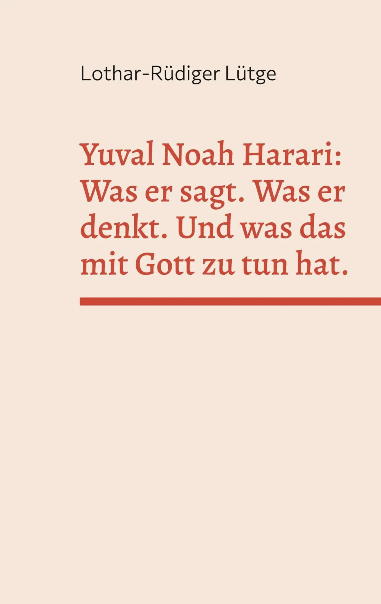 Cover: 9783819248641 | Yuval Noah Harari: Was er sagt. Was er denkt. Und was das mit Gott...