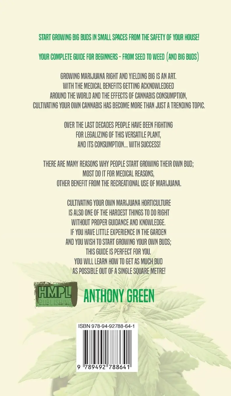 Rückseite: 9789492788641 | Growing Marijuana for Beginners | Anthony Green (u. a.) | Buch | 2021