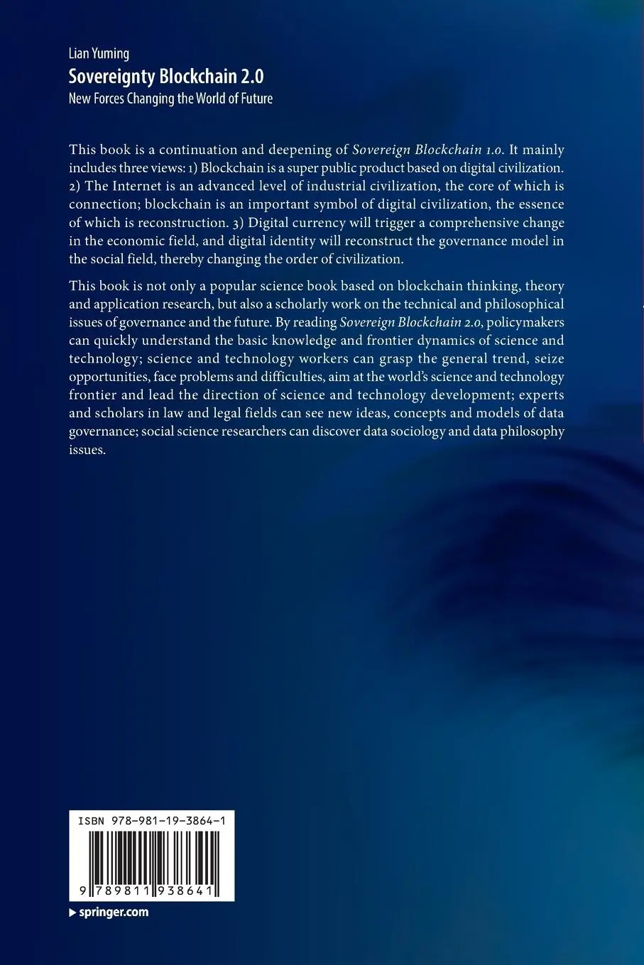 Rückseite: 9789811938641 | Sovereignty Blockchain 2.0 | New Forces Changing the World of Future