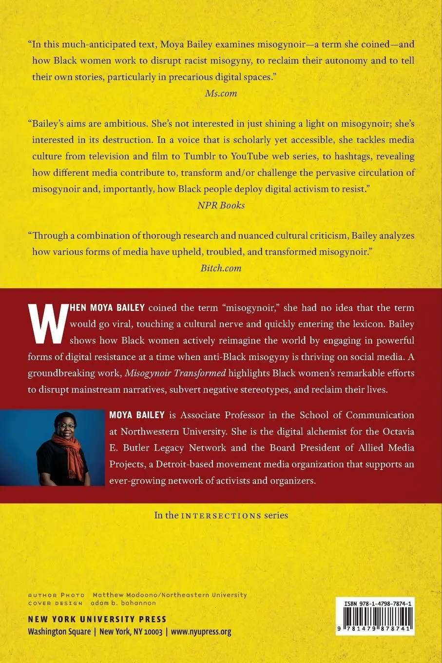 Rückseite: 9781479878741 | Misogynoir Transformed | Black Women's Digital Resistance | Bailey