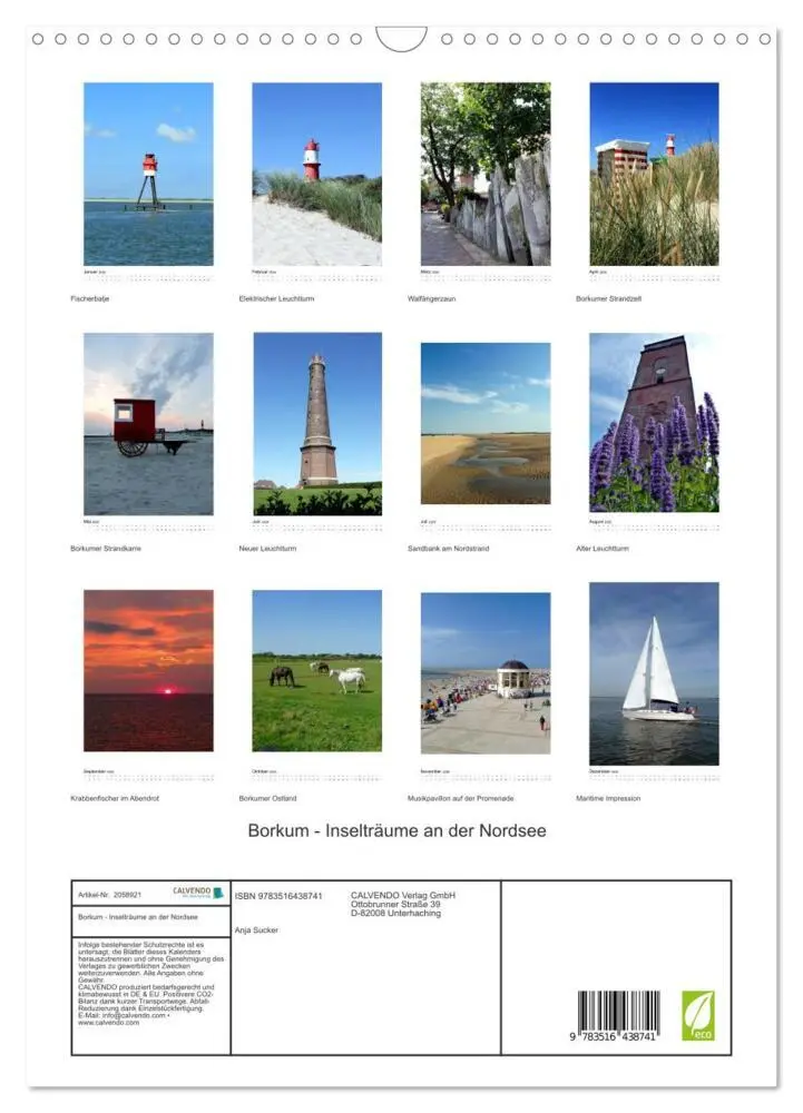 Bild: 9783516438741 | Borkum - Inselträume an der Nordsee (Wandkalender 2026 DIN A3...