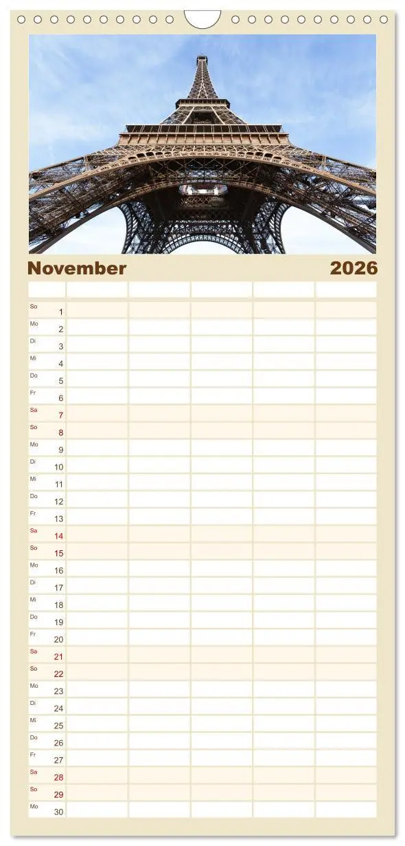 Bild: 9783516508741 | Familienplaner 2026 - Paris - La Ville Lumière mit 5 Spalten...
