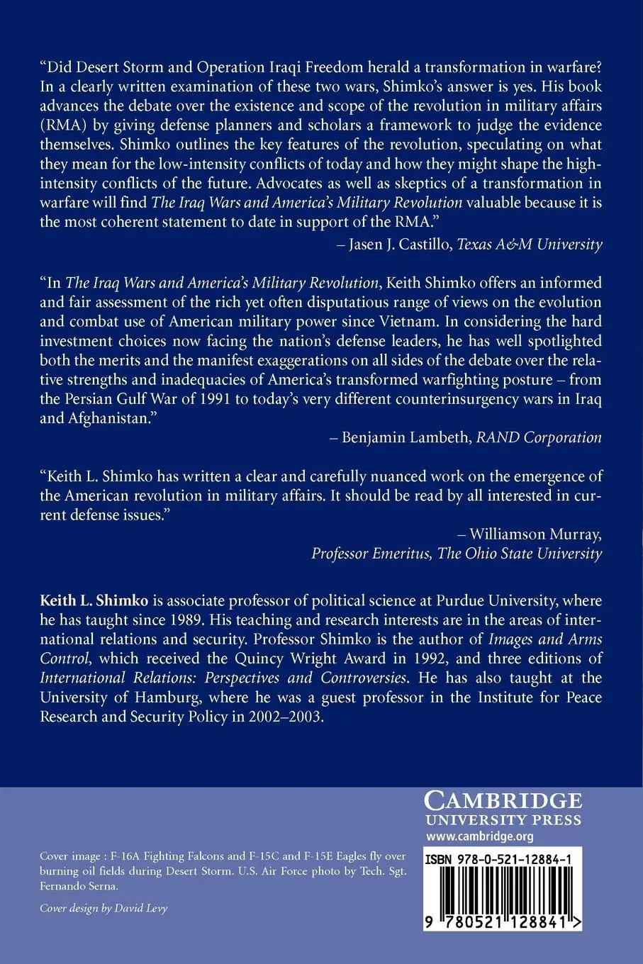 Rückseite: 9780521128841 | The Iraq Wars and America's Military Revolution | Keith L. Shimko