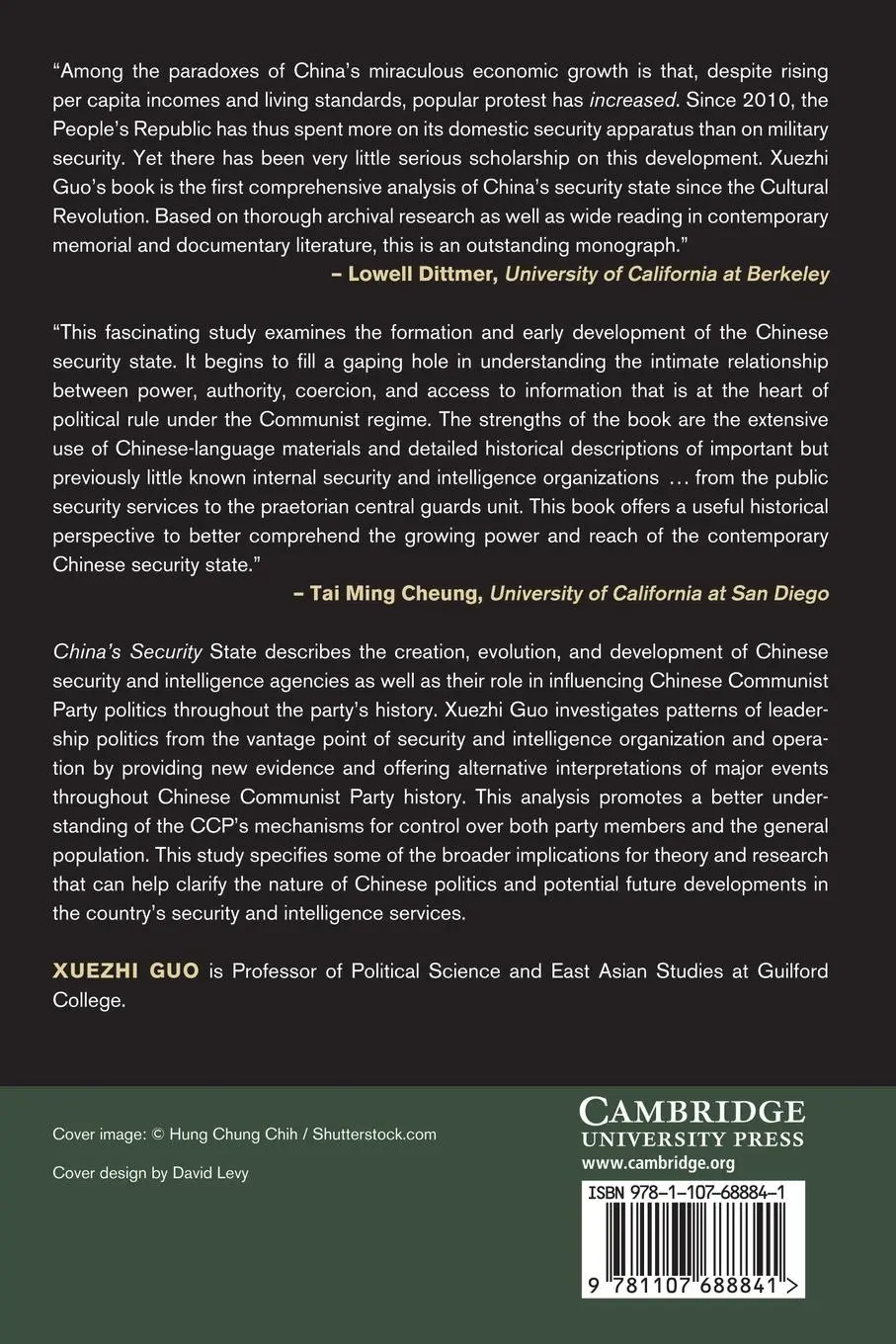 Rückseite: 9781107688841 | China's Security State | Philosophy, Evolution, and Politics | Guo