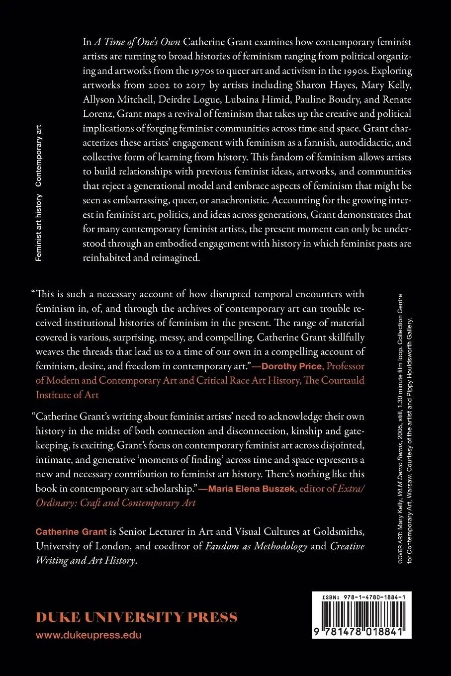 Rückseite: 9781478018841 | A Time of One's Own | Histories of Feminism in Contemporary Art | Buch