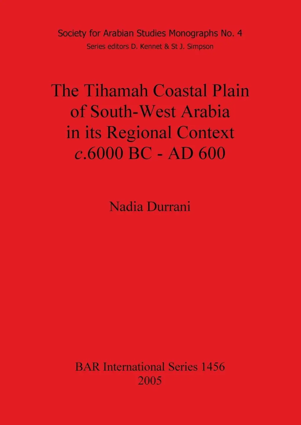 Cover: 9781841718941 | The Tihamah Coastal Plain of South-West Arabia in its Regional...