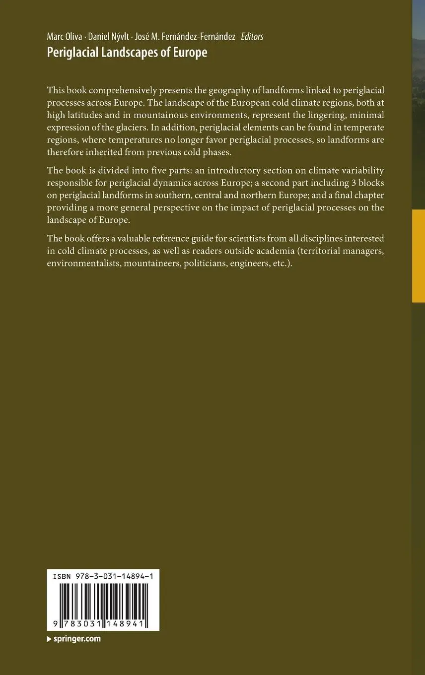 Rückseite: 9783031148941 | Periglacial Landscapes of Europe | Marc Oliva (u. a.) | Buch | xii