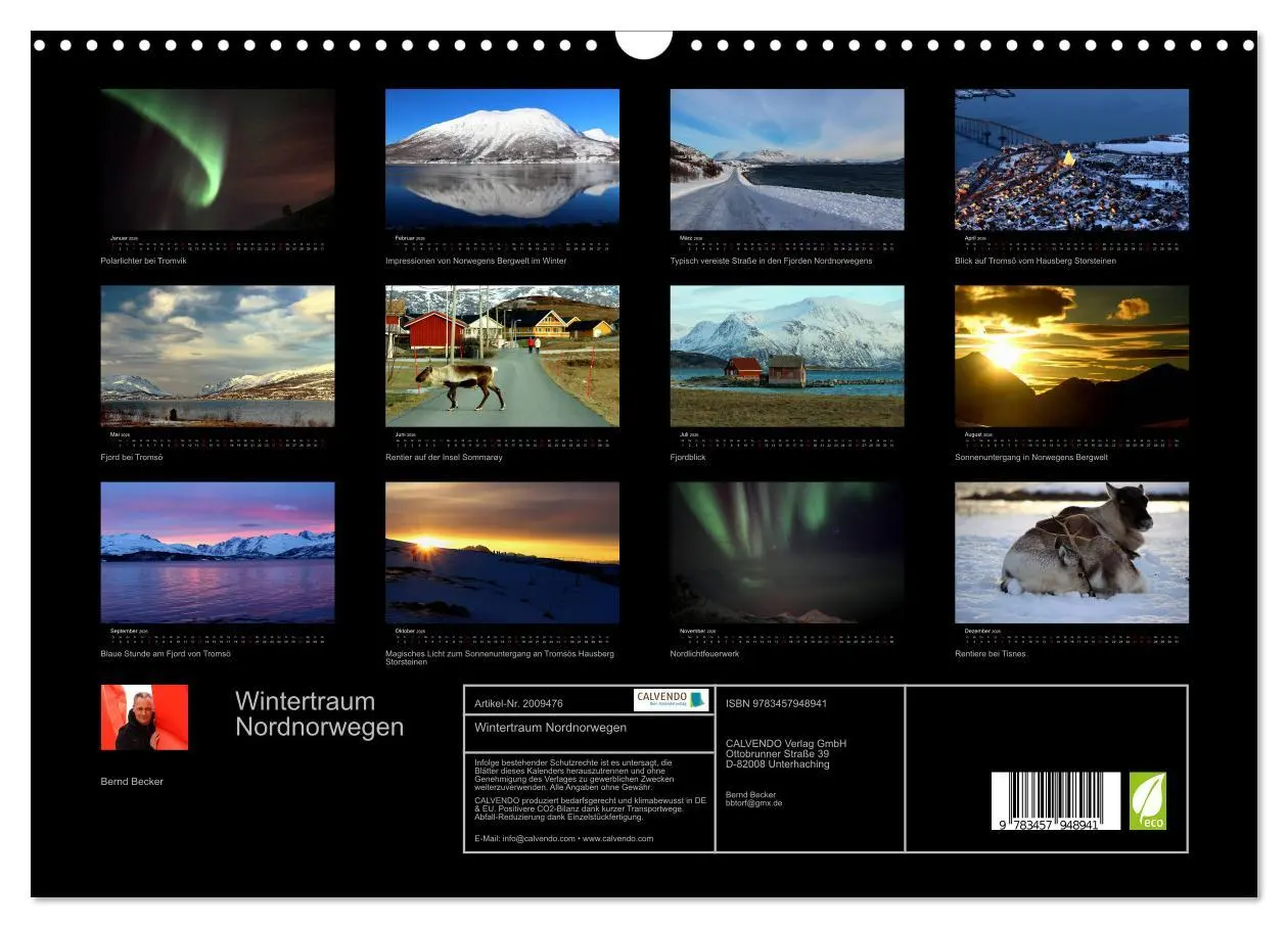 Bild: 9783457948941 | Wintertraum Nordnorwegen (Wandkalender 2026 DIN A3 quer), CALVENDO...