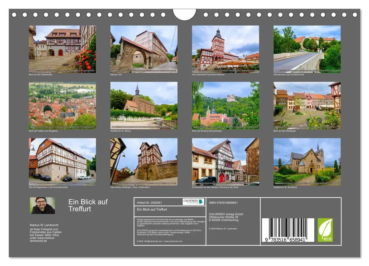 Bild: 9783516658941 | Ein Blick auf Treffurt (Wandkalender 2026 DIN A4 quer), CALVENDO...