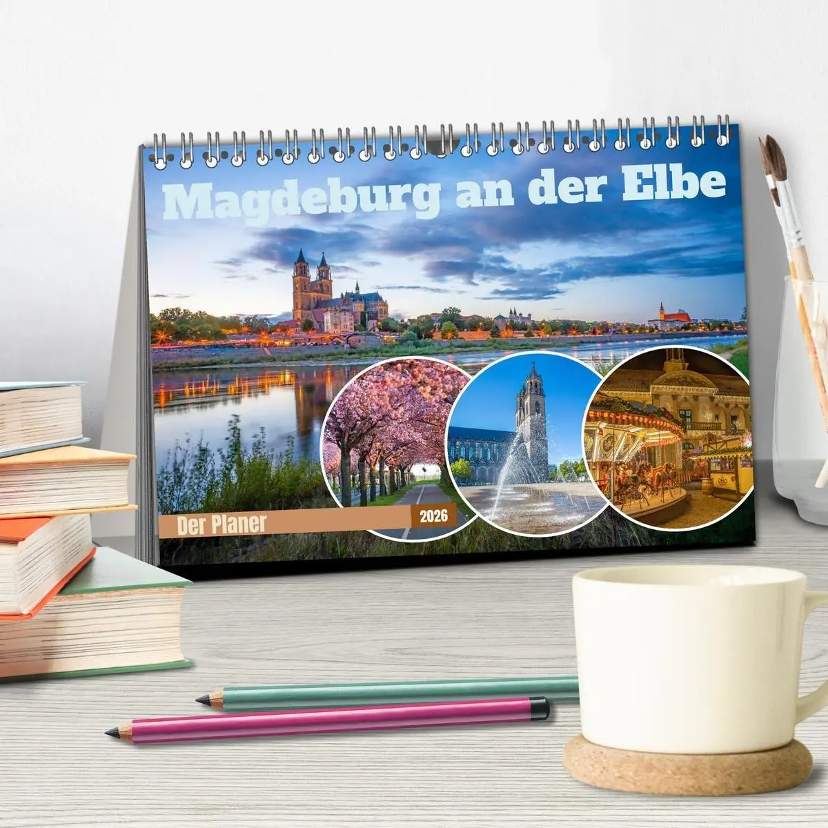 Bild: 9783516728941 | Magdeburg an der Elbe - Der Planer (Tischkalender 2026 DIN A5...