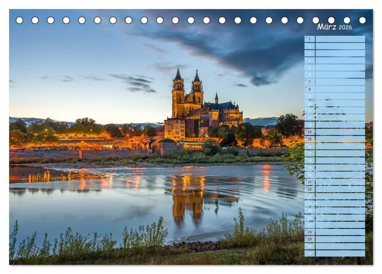 Bild: 9783516728941 | Magdeburg an der Elbe - Der Planer (Tischkalender 2026 DIN A5...