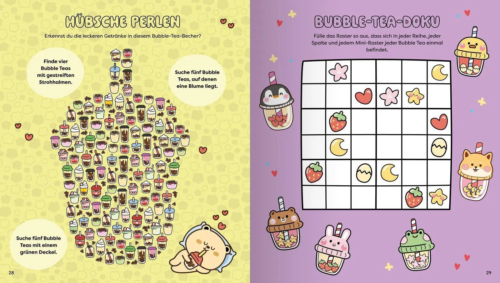 Bild: 9783741528941 | Bubble Tea Kawaii - Mal-und Rätselbuch | Bruce Em | Taschenbuch | 2026