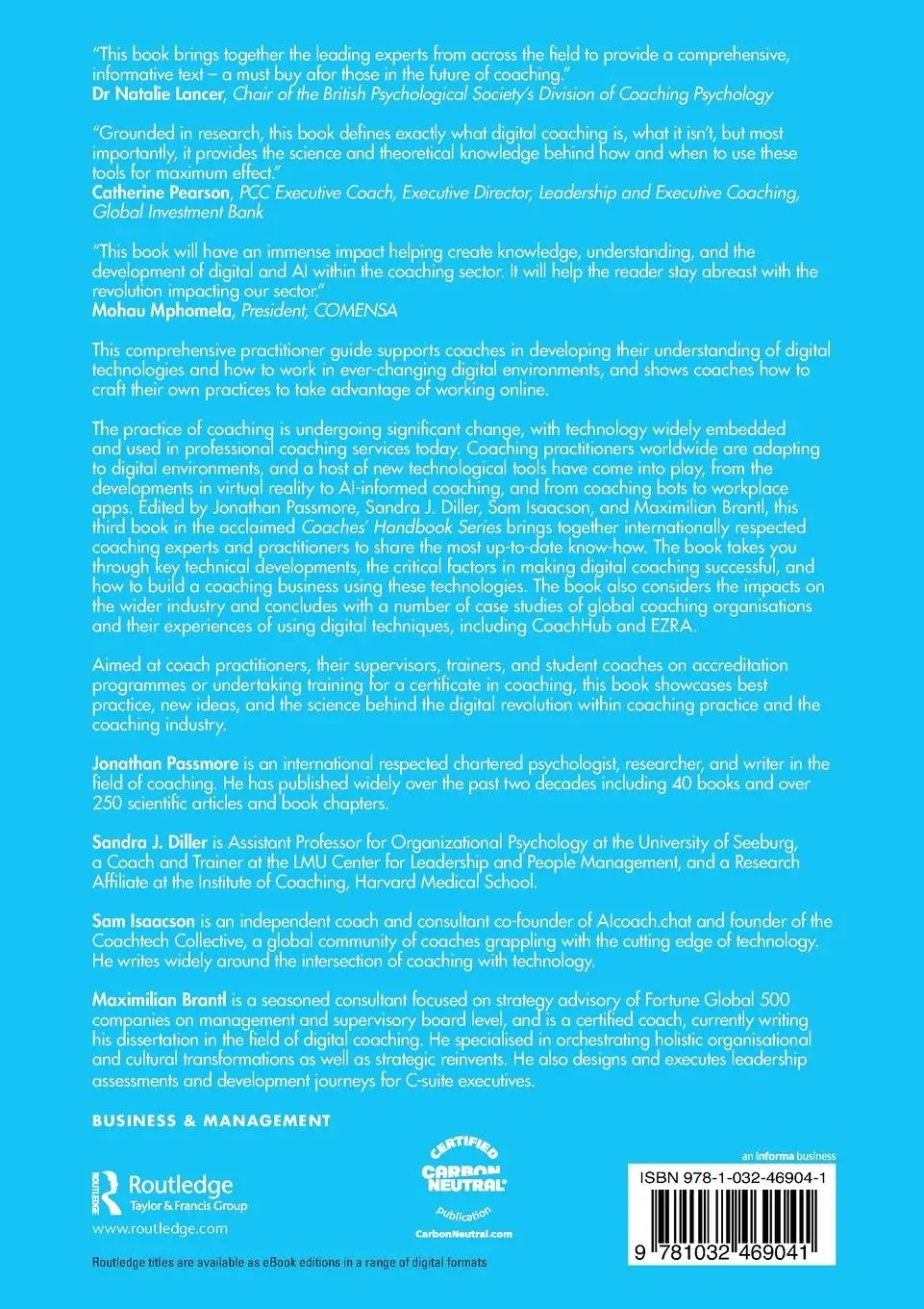 Rückseite: 9781032469041 | The Digital and AI Coaches' Handbook | Jonathan Passmore (u. a.)