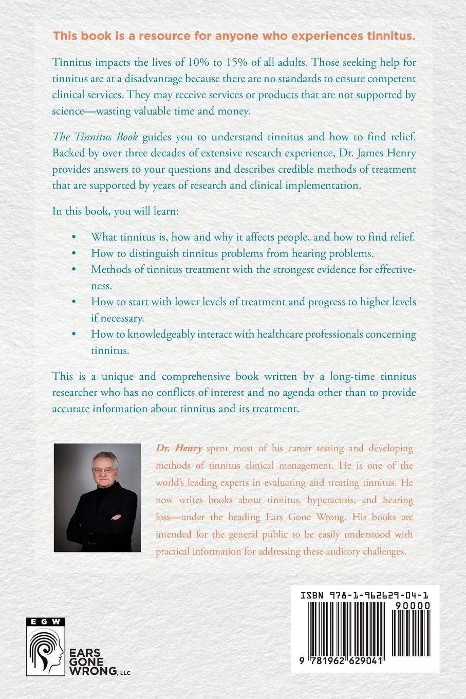 Rückseite: 9781962629041 | The Tinnitus Book | Understanding Tinnitus and How to Find Relief