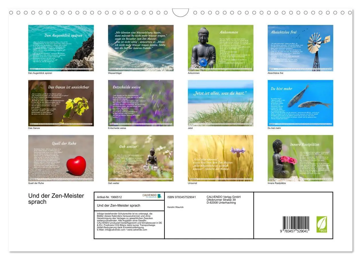 Bild: 9783457529041 | Und der Zen-Meister sprach (Wandkalender 2026 DIN A3 quer),...