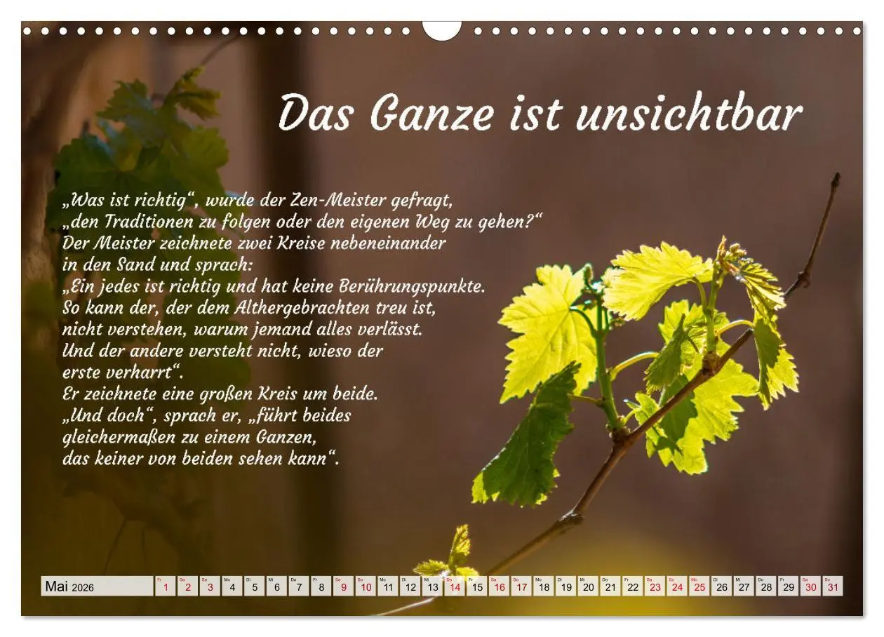 Bild: 9783457529041 | Und der Zen-Meister sprach (Wandkalender 2026 DIN A3 quer),...