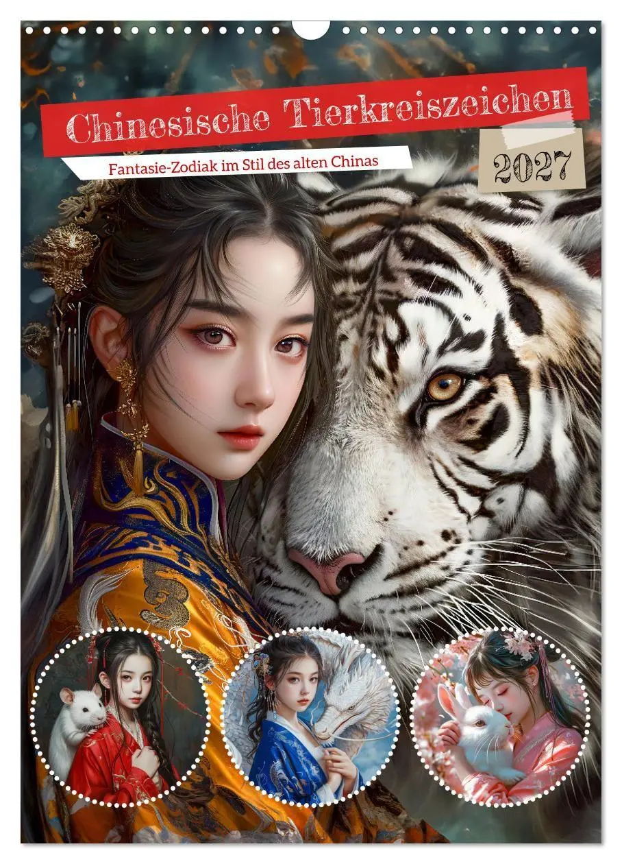 Cover: 9783569189041 | Chinesische Tierkreiszeichen - Fantasie-Zodiak im Stil des alten...