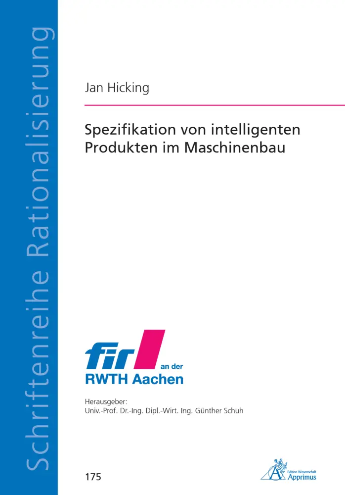 Cover: 9783863599041 | Spezifikation von intelligenten Produkten im Maschinenbau | Hicking