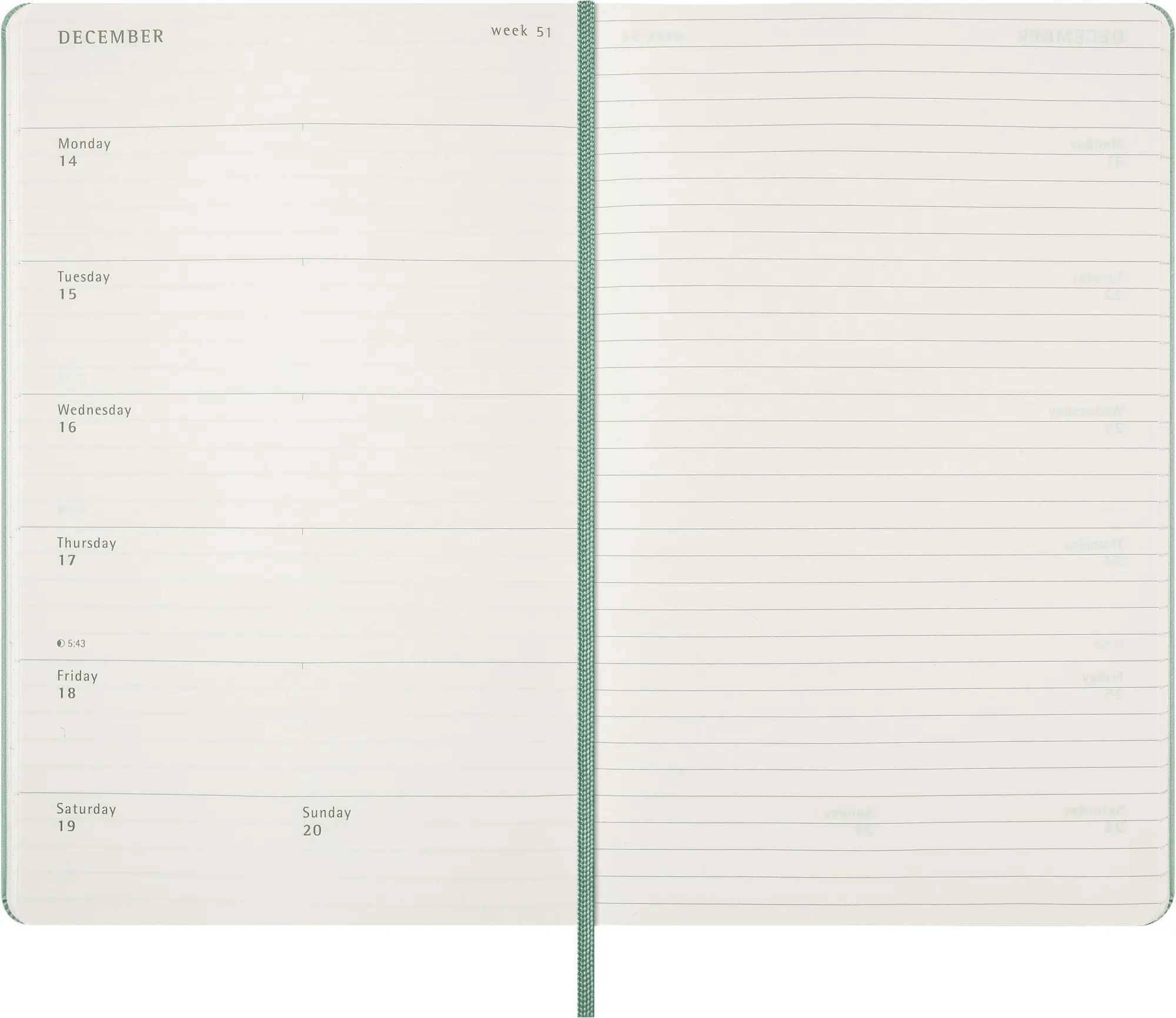 Bild: 8056999279141 | Moleskine 18 Monate Wochen Notizkalender 2026/2027, L/A5, 1 Wo = 1...