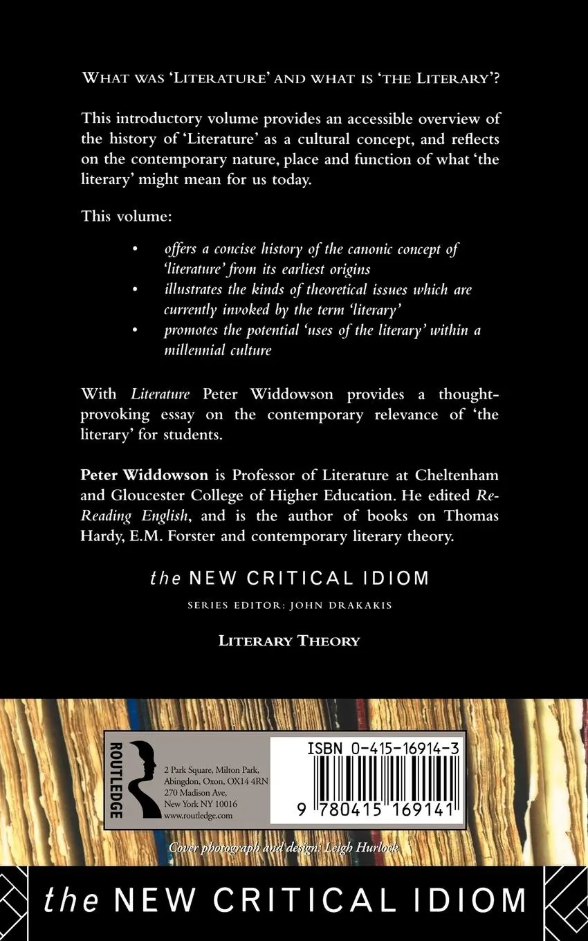 Rückseite: 9780415169141 | Literature | Peter Widdowson | Taschenbuch | Englisch | 1998