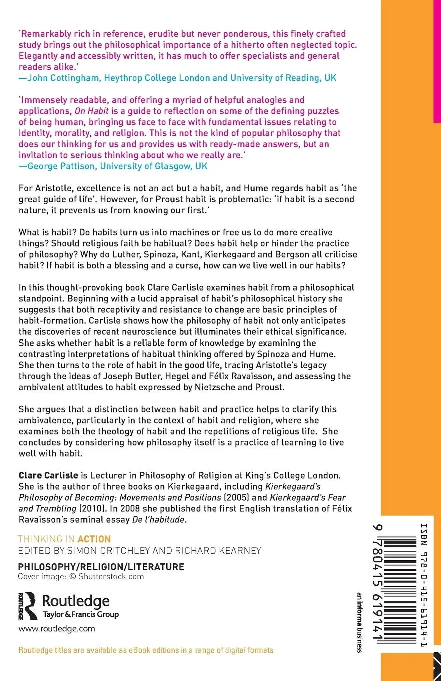 Rückseite: 9780415619141 | On Habit | Clare Carlisle | Taschenbuch | Einband - flex.(Paperback)