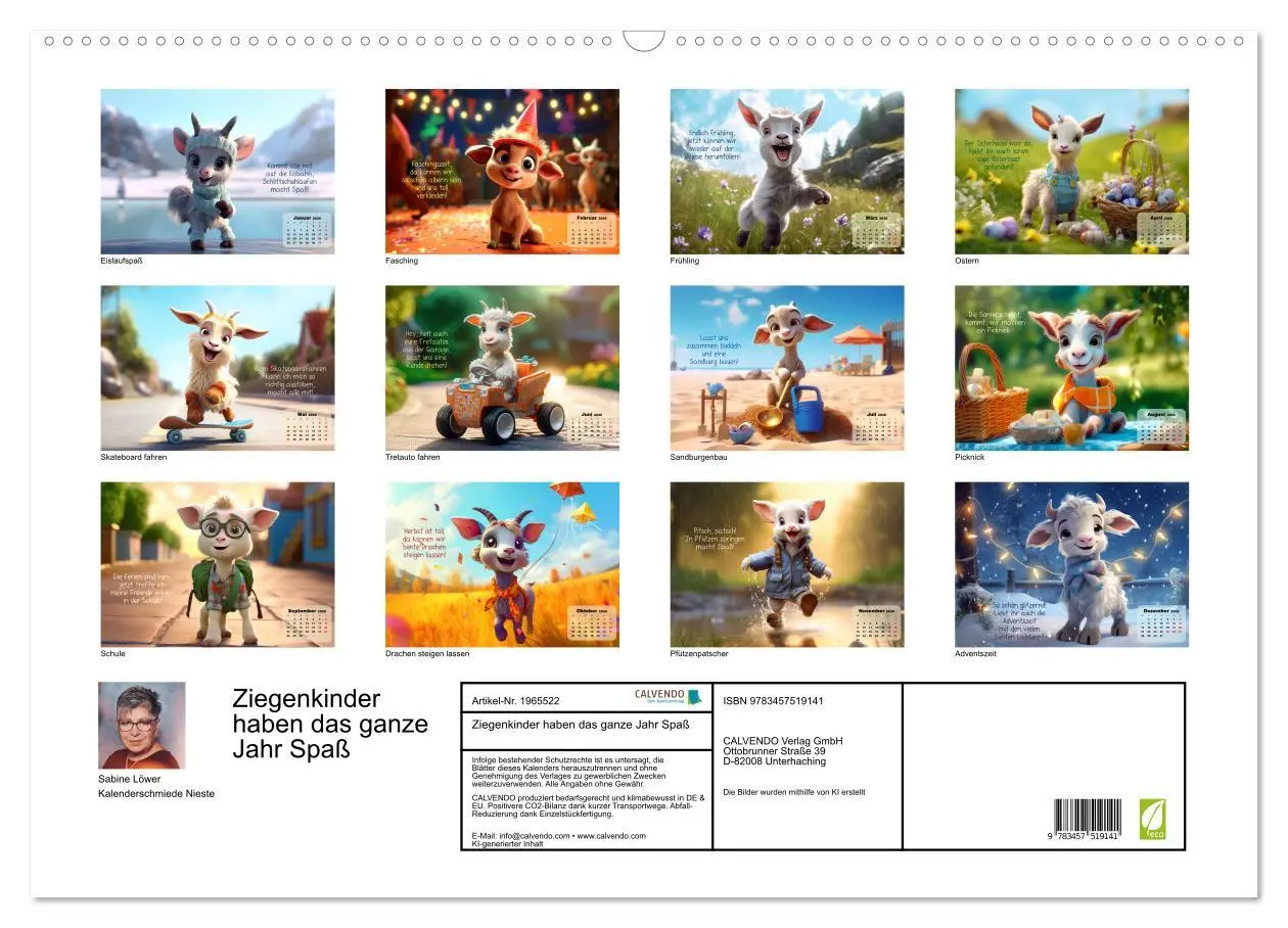 Bild: 9783457519141 | Ziegenkinder haben das ganze Jahr Spaß (Wandkalender 2026 DIN A2...
