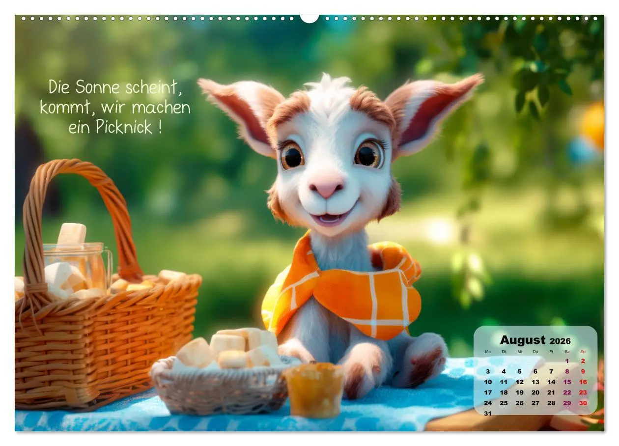 Bild: 9783457519141 | Ziegenkinder haben das ganze Jahr Spaß (Wandkalender 2026 DIN A2...