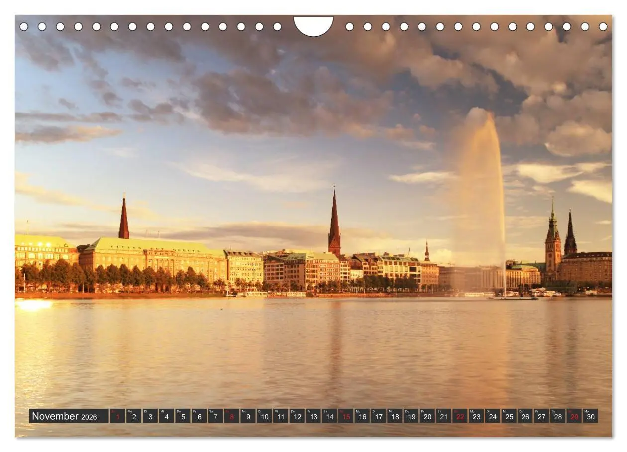 Bild: 9783516229141 | Stadt Hamburg (Wandkalender 2026 DIN A4 quer), CALVENDO Monatskalender
