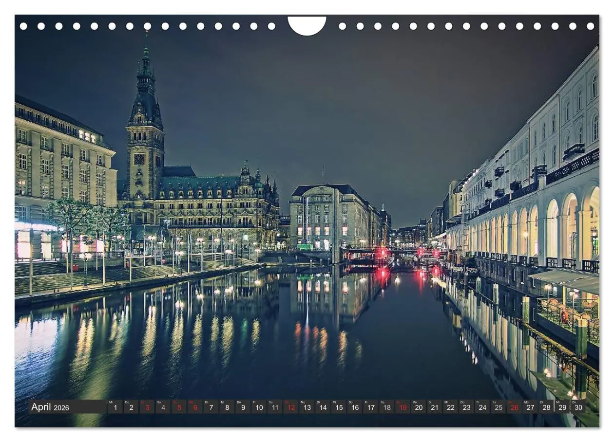 Bild: 9783516229141 | Stadt Hamburg (Wandkalender 2026 DIN A4 quer), CALVENDO Monatskalender